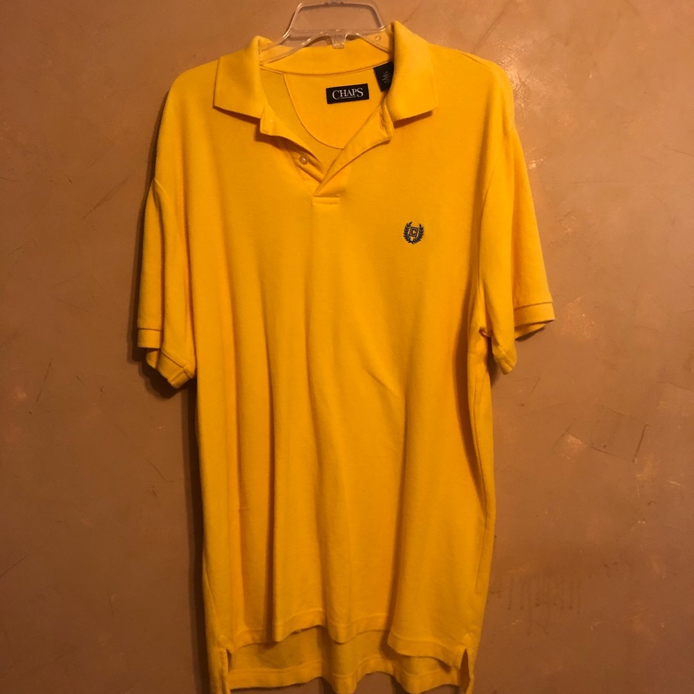 Chaps by Ralph Lauren Polo Shirt L Yellow